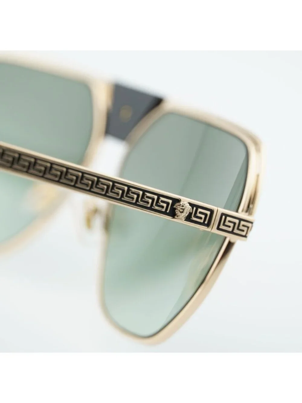 Versace VE2294 10028E Sunglasses Gold Aviator Frame, Green Gradient Lenses